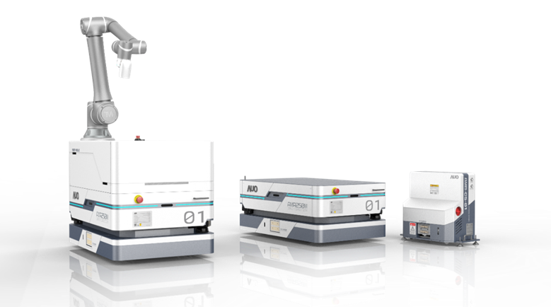 IM电竞數位開發的自主式移動機器人（AMR250M），搭配全向輪並結合AI演算法、2D LiDAR、3D攝影機等技術，協助客戶實現產線全自動化